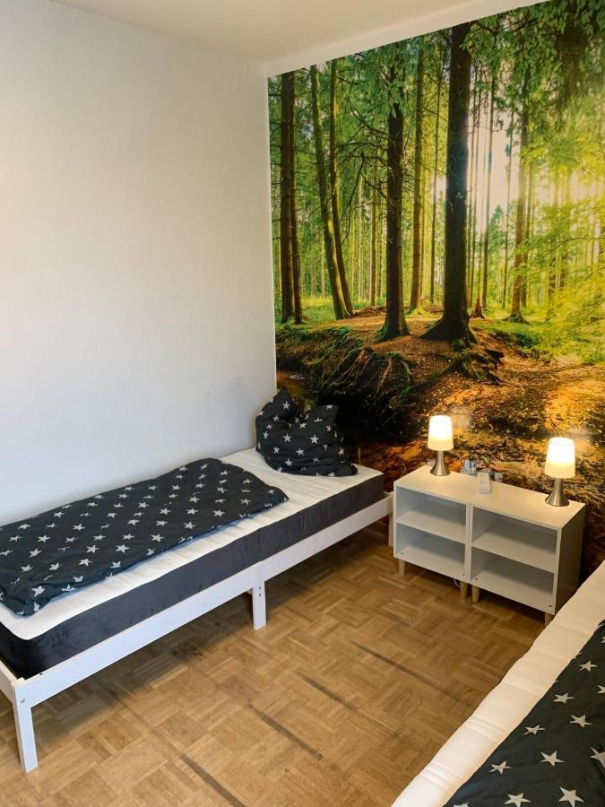 Mainpark Apartment 4 Schlafzimmer Bis Zu 10 Personen Direkt Ueber Aschaffapartment Bei Aschaffenburg Mainaschaff Eksteriør bilde